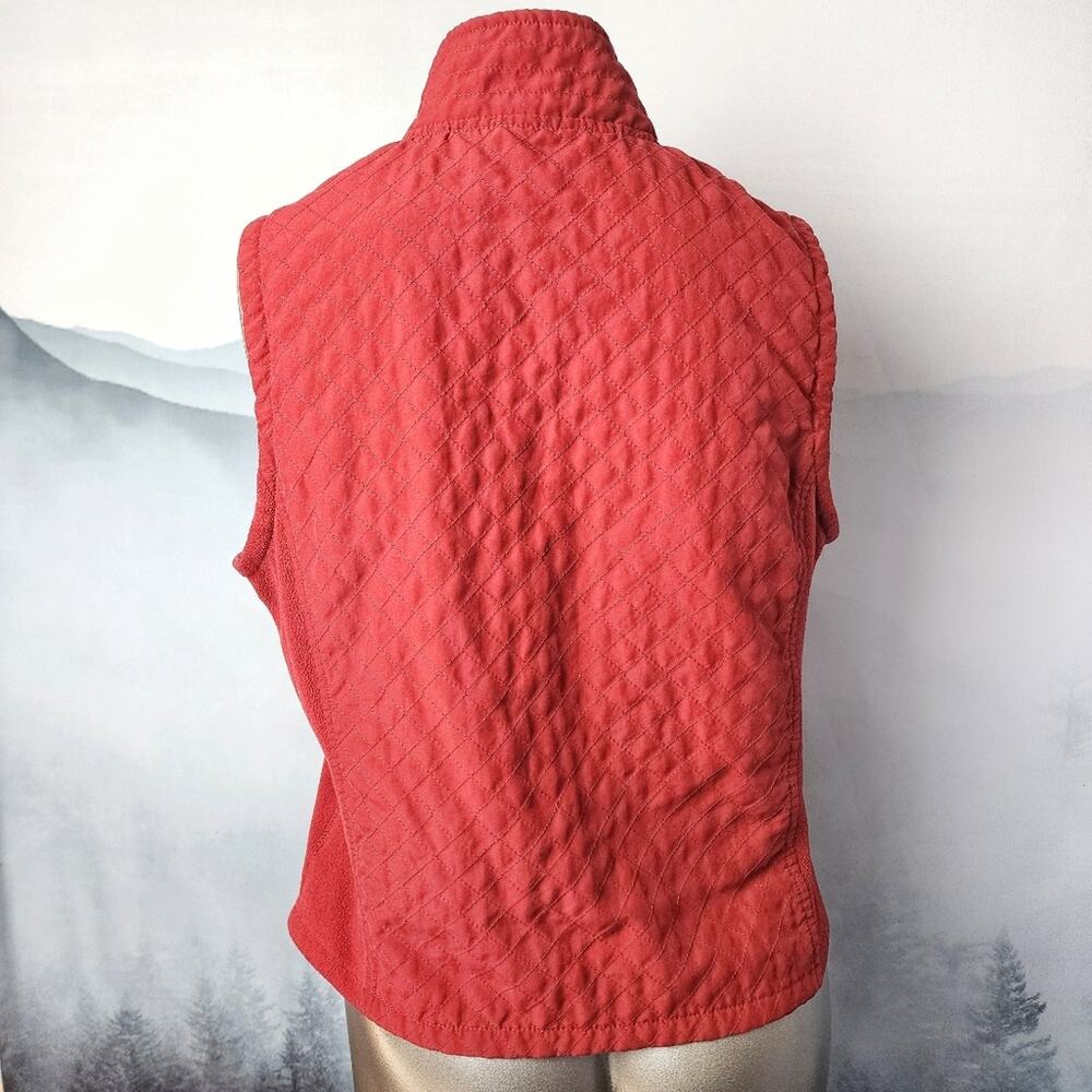 Columbia Quilted Fleece Mock Neck Vest | Women's Medium - Picture 5 of 8